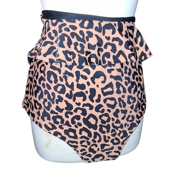 Coral Reef Women's High Waist Leopard Print Black Reversible Swimsuit Bottom XL - Picture 1 of 8